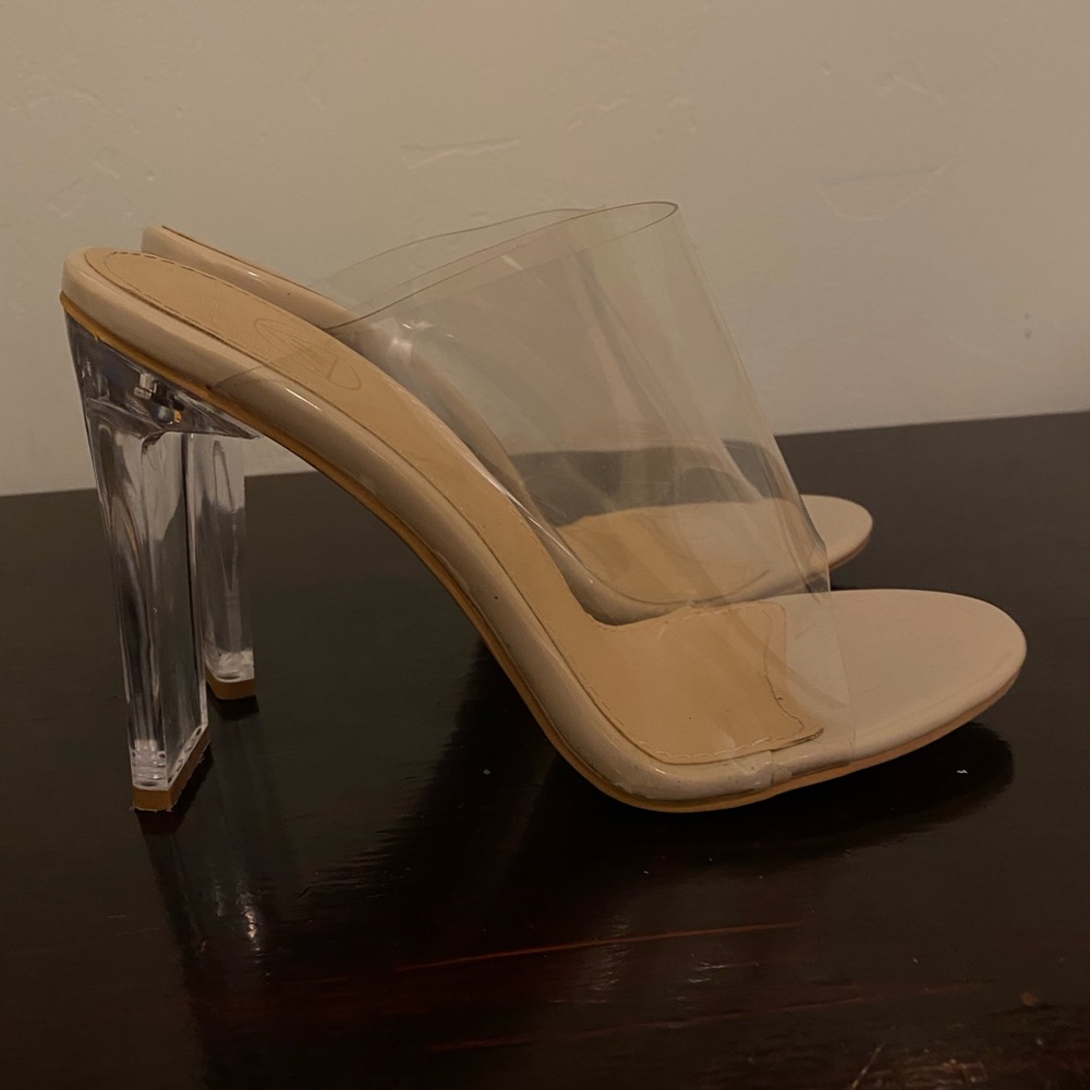 Misguided clear heels